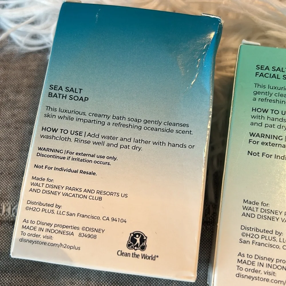 🩶5/$30 Disney H2O+ Sea Salt Bath and Facial Soap Set